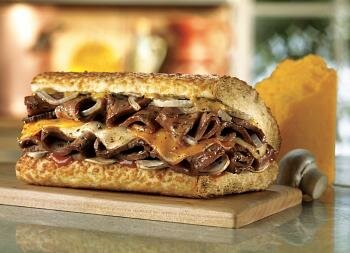 Black Angus Beef on Rosemary Parmesan Sub